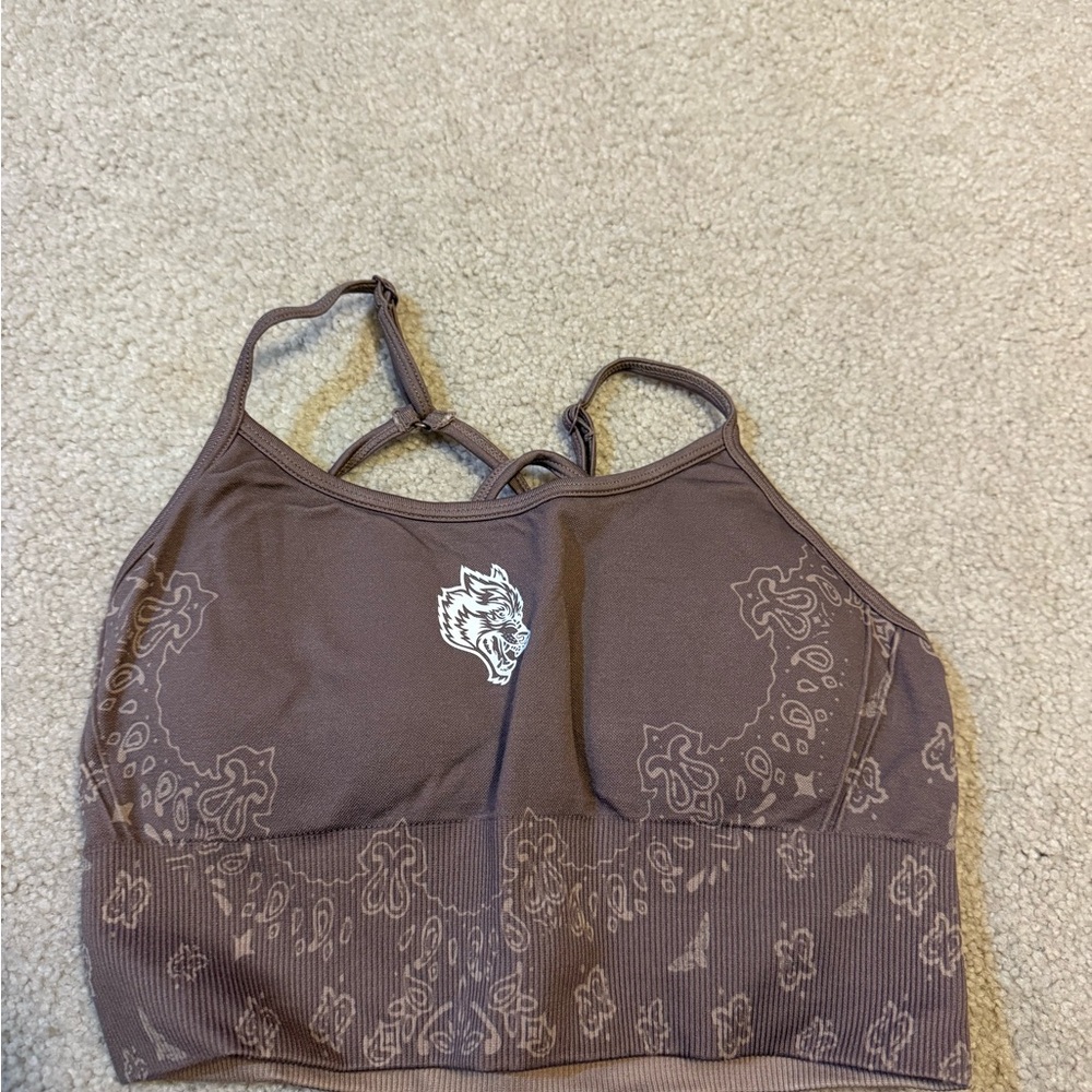 Darc Sport Brown Patterned Sports Bra